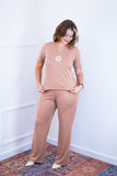 Conjunto Patrícia - Malha Canelada Gola V Pantalona - Naguirre Shop