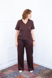 Conjunto Patrícia - Malha Canelada Gola V Pantalona - Naguirre Shop