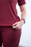Conjunto Patrícia - Malha Canelada Gola V Pantalona - Naguirre Shop