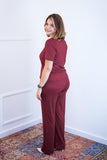 Conjunto Patrícia - Malha Canelada Gola V Pantalona - Naguirre Shop