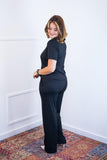 Conjunto Patrícia - Malha Canelada Gola V Pantalona - Naguirre Shop