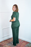 Conjunto Patrícia - Malha Canelada Gola V Pantalona - Naguirre Shop