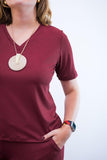 Conjunto Patrícia - Malha Canelada Gola V Pantalona - Naguirre Shop