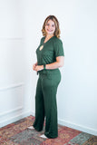 Conjunto Patrícia - Malha Canelada Gola V Pantalona - Naguirre Shop