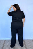 Conjunto Patrícia - Malha Canelada Gola V Pantalona - Naguirre Shop