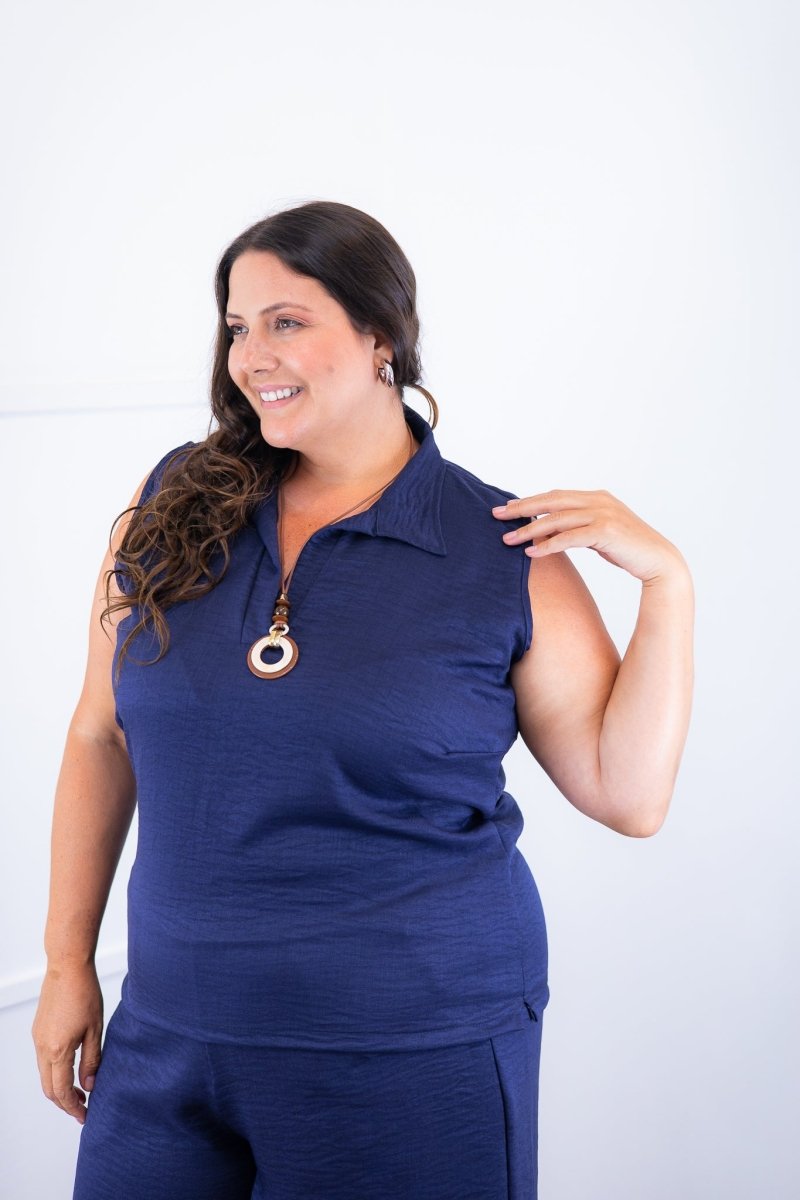 Conjunto Raquel - Blusa e Pantacourt em Linho Light - Naguirre Shop