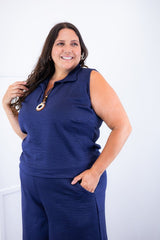 Conjunto Raquel - Blusa e Pantacourt em Linho Light - Naguirre Shop