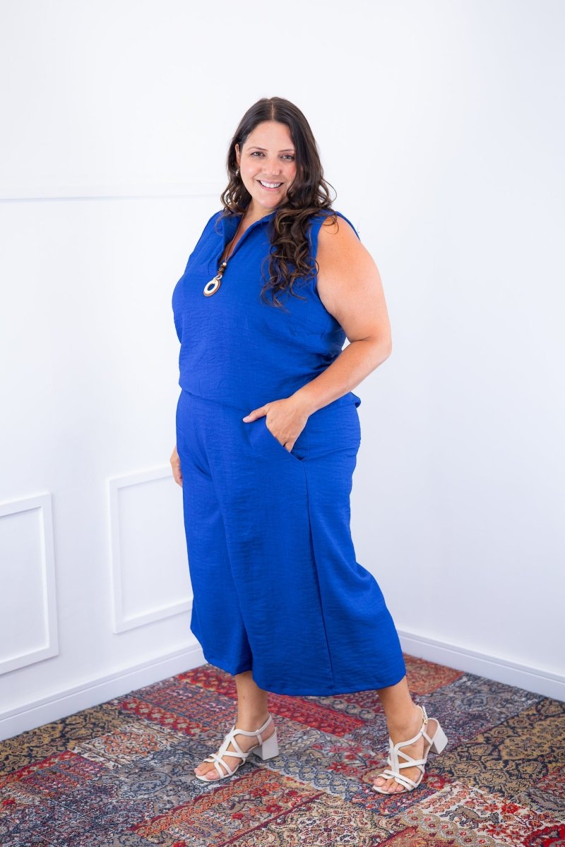 Conjunto Raquel - Blusa e Pantacourt em Linho Light - Naguirre Shop