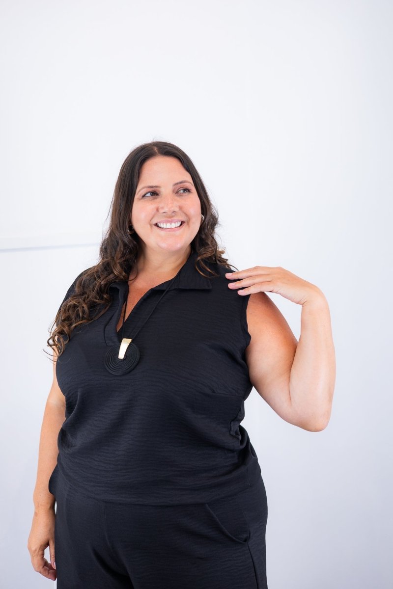 Conjunto Raquel - Blusa e Pantacourt em Linho Light - Naguirre Shop