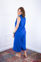 Conjunto Raquel - Blusa e Pantacourt em Linho Light - Naguirre Shop