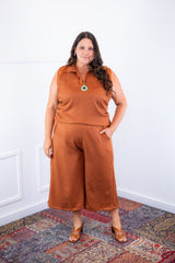 Conjunto Raquel - Blusa e Pantacourt em Linho Light - Naguirre Shop