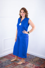 Conjunto Raquel - Blusa e Pantacourt em Linho Light - Naguirre Shop