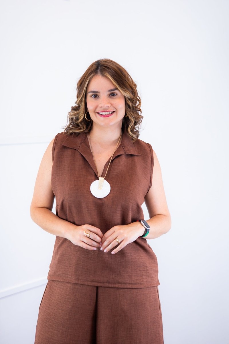 Conjunto Raquel - Blusa e Pantacourt em Linho Light - Naguirre Shop