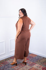 Conjunto Raquel - Blusa e Pantacourt em Linho Light - Naguirre Shop
