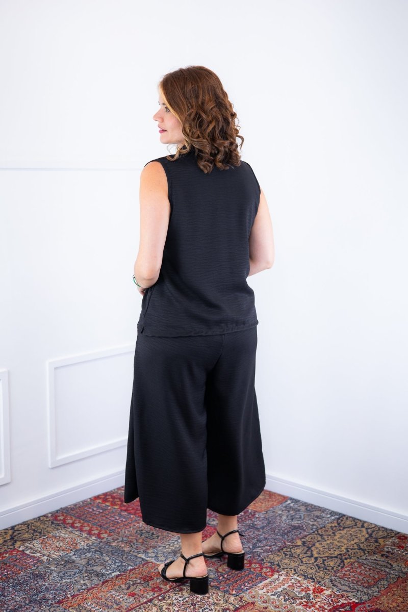 Conjunto Raquel - Blusa e Pantacourt em Linho Light - Naguirre Shop