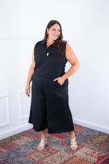 Conjunto Raquel - Blusa e Pantacourt em Linho Light - Naguirre Shop