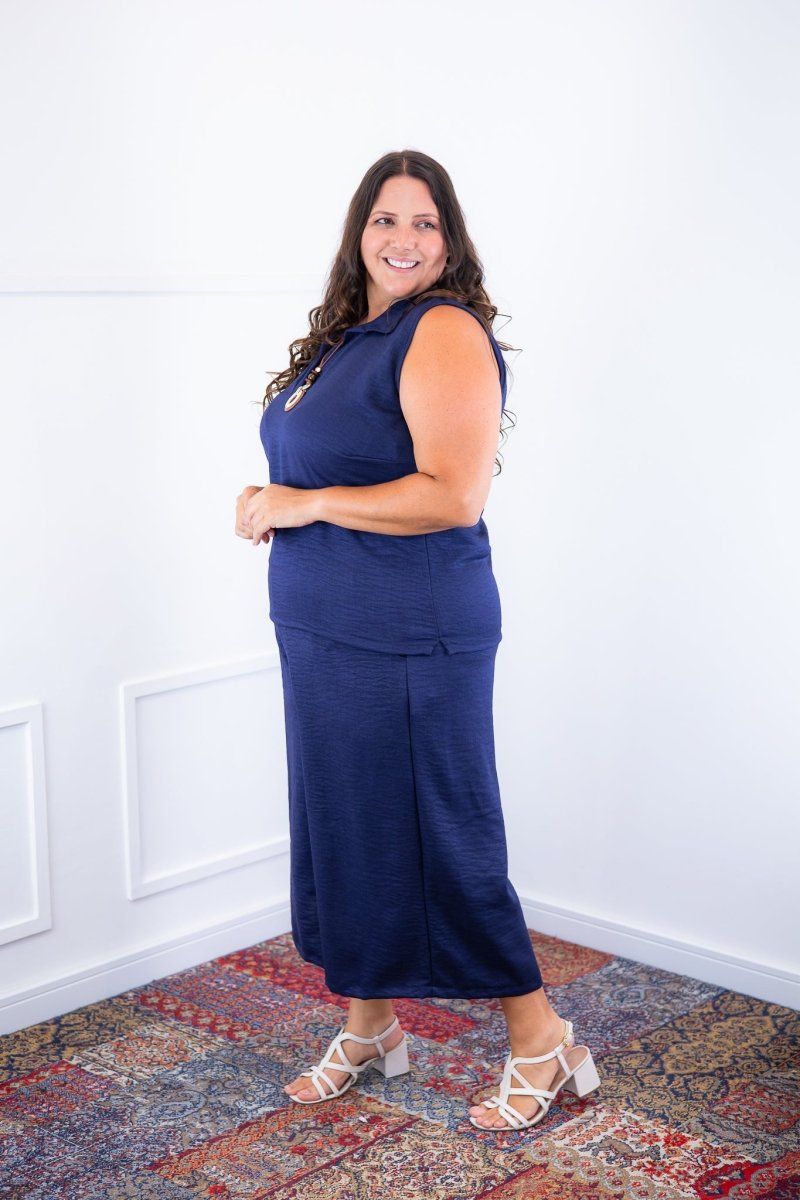 Conjunto Raquel - Blusa e Pantacourt em Linho Light - Naguirre Shop