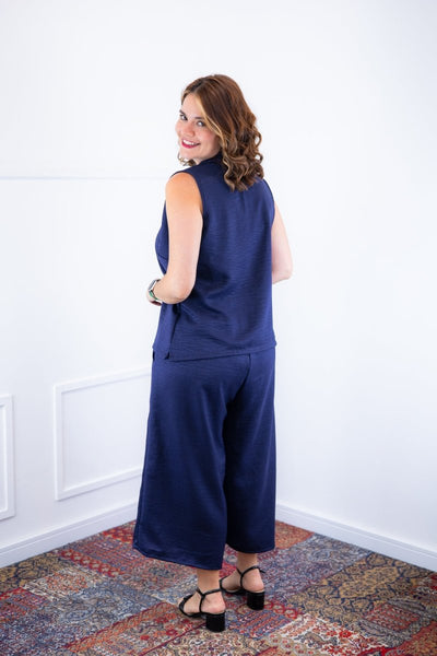 Conjunto Raquel - Blusa e Pantacourt em Linho Light - Naguirre Shop