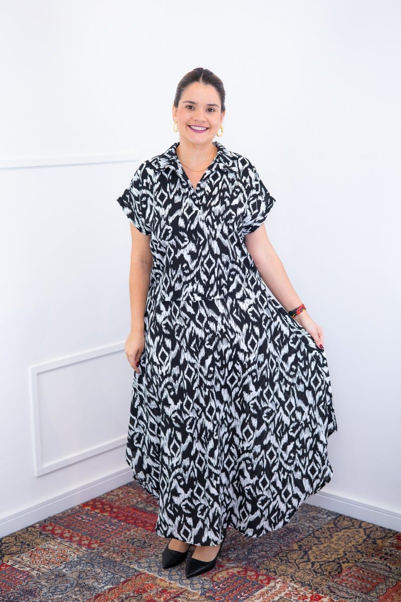 Conjunto Rio – Saia Longa e Blusa com Decote V em Crepe com Caimento Fluido - Naguirre Shop
