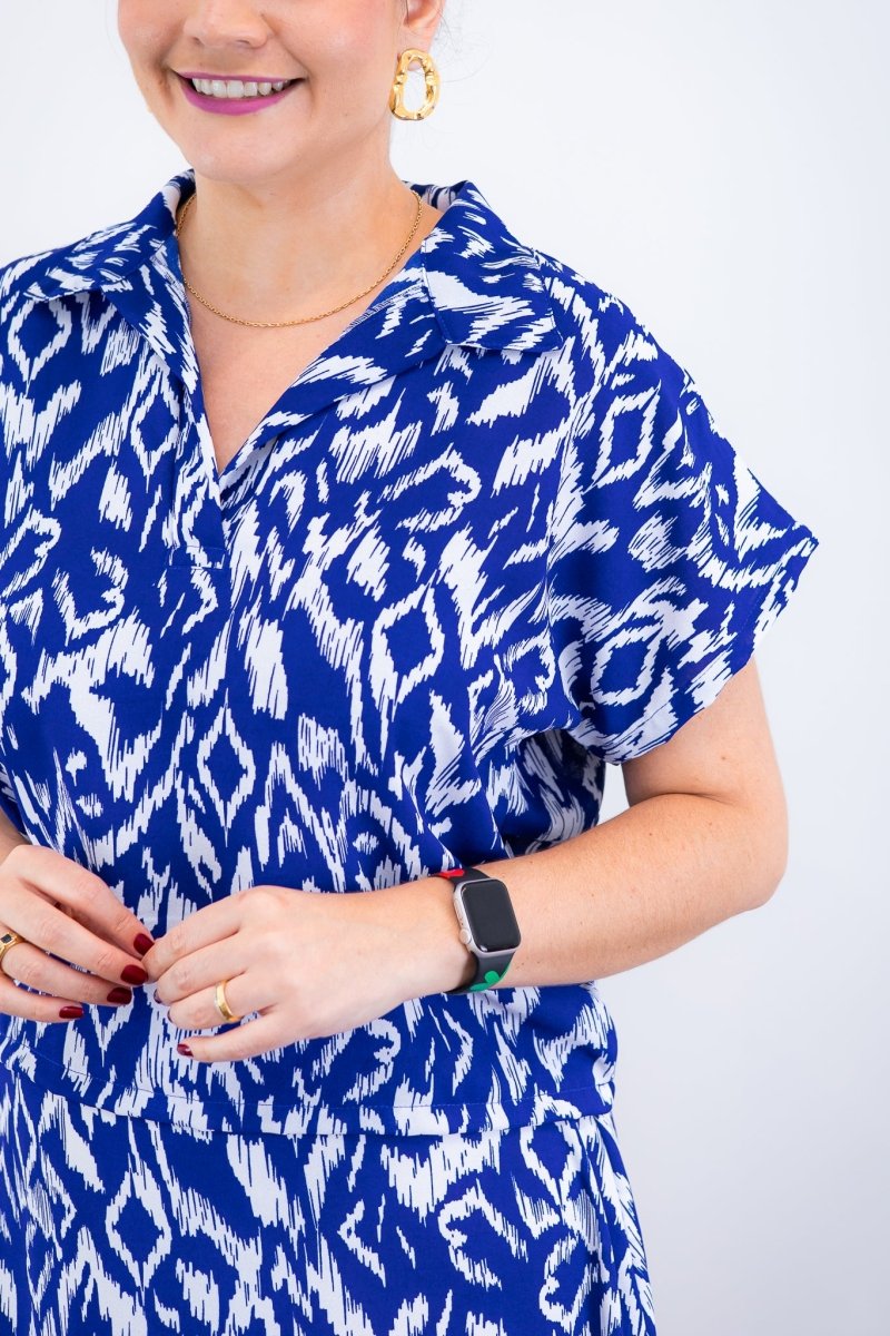 Conjunto Rio – Saia Longa e Blusa com Decote V em Crepe com Caimento Fluido - Naguirre Shop