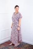 Conjunto Rio – Saia Longa e Blusa com Decote V em Crepe com Caimento Fluido - Naguirre Shop