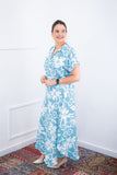 Conjunto Rio – Saia Longa e Blusa com Decote V em Crepe com Caimento Fluido - Naguirre Shop