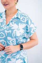 Conjunto Rio – Saia Longa e Blusa com Decote V em Crepe com Caimento Fluido - Naguirre Shop