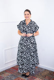 Conjunto Rio – Saia Longa e Blusa com Decote V em Crepe com Caimento Fluido - Naguirre Shop