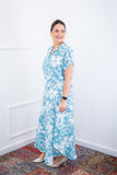 Conjunto Rio – Saia Longa e Blusa com Decote V em Crepe com Caimento Fluido - Naguirre Shop