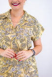 Conjunto Rio – Saia Longa e Blusa com Decote V em Crepe com Caimento Fluido - Naguirre Shop