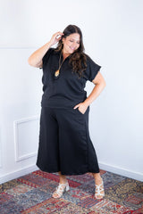 Conjunto Roberta – Blusa e Pantacourt em Linho Light - Naguirre Shop