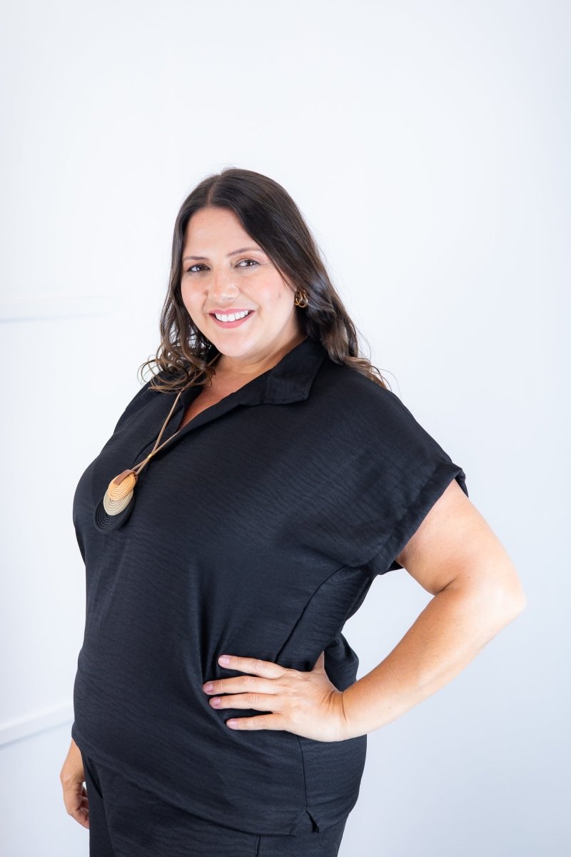 Conjunto Roberta – Blusa e Pantacourt em Linho Light - Naguirre Shop