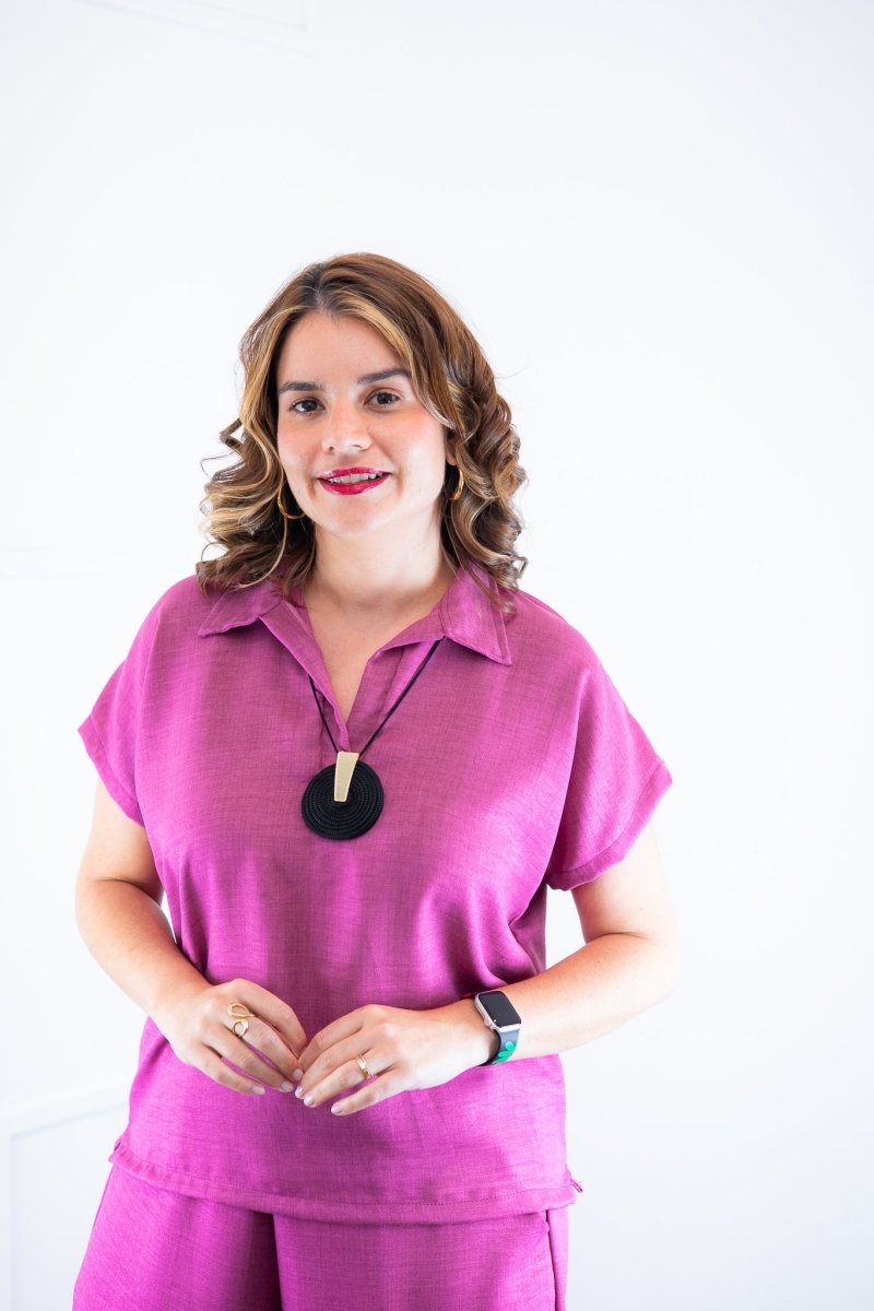 Conjunto Roberta – Blusa e Pantacourt em Linho Light - Naguirre Shop