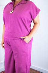 Conjunto Roberta – Blusa e Pantacourt em Linho Light - Naguirre Shop