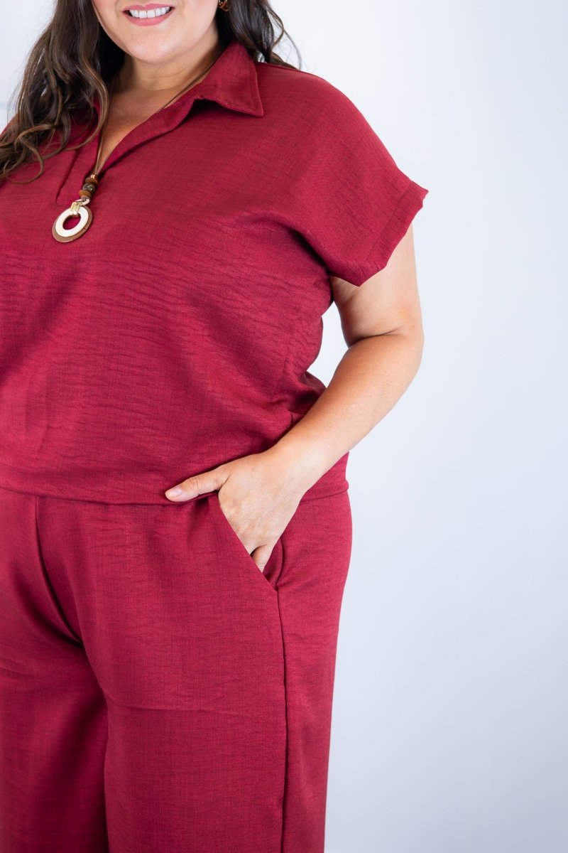 Conjunto Roberta – Blusa e Pantacourt em Linho Light - Naguirre Shop