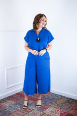 Conjunto Roberta – Blusa e Pantacourt em Linho Light - Naguirre Shop