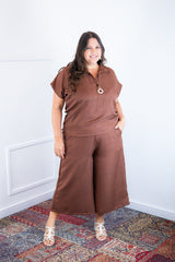 Conjunto Roberta – Blusa e Pantacourt em Linho Light - Naguirre Shop