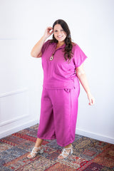 Conjunto Roberta – Blusa e Pantacourt em Linho Light - Naguirre Shop