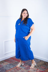 Conjunto Roberta – Blusa e Pantacourt em Linho Light - Naguirre Shop