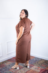Conjunto Roberta – Blusa e Pantacourt em Linho Light - Naguirre Shop