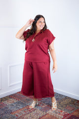 Conjunto Roberta – Blusa e Pantacourt em Linho Light - Naguirre Shop