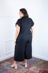 Conjunto Roberta – Blusa e Pantacourt em Linho Light - Naguirre Shop