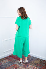 Conjunto Roberta – Blusa e Pantacourt em Linho Light - Naguirre Shop
