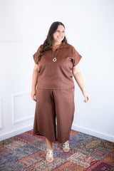 Conjunto Roberta – Blusa e Pantacourt em Linho Light - Naguirre Shop