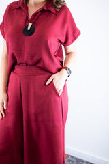Conjunto Roberta – Blusa e Pantacourt em Linho Light - Naguirre Shop