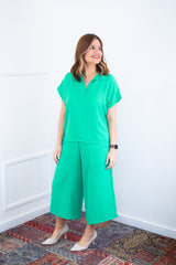 Conjunto Roberta – Blusa e Pantacourt em Linho Light - Naguirre Shop