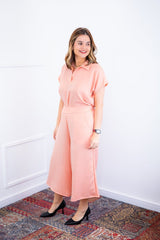 Conjunto Roberta – Blusa e Pantacourt em Linho Light - Naguirre Shop