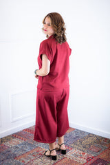 Conjunto Roberta – Blusa e Pantacourt em Linho Light - Naguirre Shop
