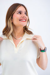 Conjunto Roberta – Blusa e Pantacourt em Linho Light - Naguirre Shop