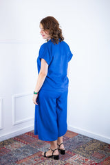 Conjunto Roberta – Blusa e Pantacourt em Linho Light - Naguirre Shop